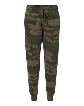 Photo de Pantalon molletonné California delavé pour femmes - Independent Trading Co. - Forest Camo Heather - vue 2