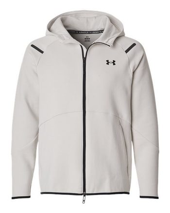 Photo of Men's Unstoppable Fleece Full-Zip - Under Armour - Summit White/ Black - view 3