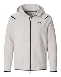 Photo of Men's Unstoppable Fleece Full-Zip - Under Armour - Summit White/ Black - view 3
