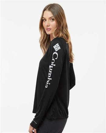Photo of Women's PFG Tidal Tee™ II Long Sleeve - Columbia - Black/ Cirrus Grey - view 5