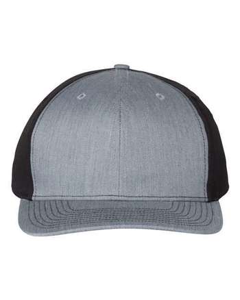 Photo of Twill Back Trucker Cap - Richardson - Heather Grey/ Black - view 3