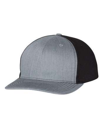 Photo of Twill Back Trucker Cap - Richardson - Heather Grey/ Black - view 2