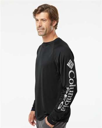 Photo of Men's PFG Terminal Tackle™ Long Sleeve T-Shirt - Columbia - Black/ Cool Grey - view 5