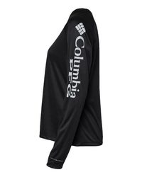 Photo of Women's PFG Tidal Tee™ II Long Sleeve - Columbia - Black/ Cirrus Grey - view 1