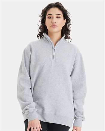 Photo of Powerblend® Quarter-Zip Pullover - Champion - Light Steel - view 6