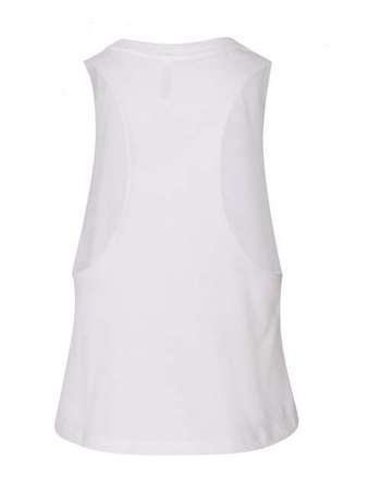 Photo de Camisole courte racerback pour femmes - BELLA + CANVAS - Solid White Blend - vue 1