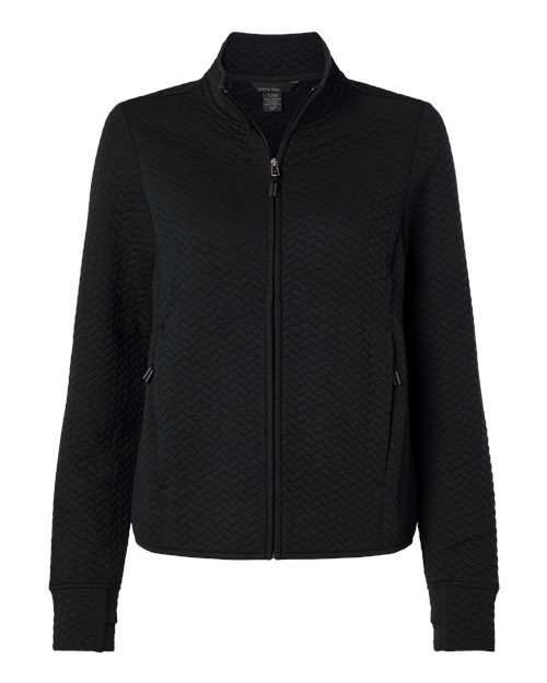 Photo of Women's Aspen Herringbone Fleece Full-Zip - North End - Black - view 3