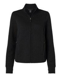 Photo of Women's Aspen Herringbone Fleece Full-Zip - North End - Black - view 3