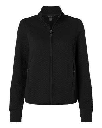 Photo of Women's Aspen Herringbone Fleece Full-Zip - North End - Black - view 3
