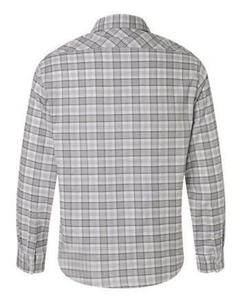 Photo of Men's Concord Yarn-Dye Flannel Shirt - Devon & Jones - Graphite/ Grey/ White - view 2