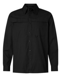 Photo of Men's Tall Framework Ripstop Woven Workshirt - Harriton - Black - view 3