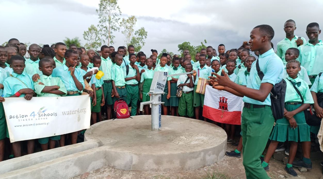 Charity water well aids 800 pupils in Sierra Leone