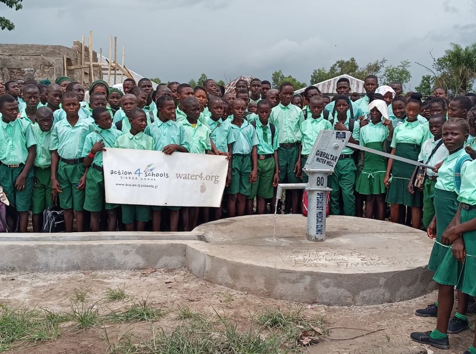 Charity water well aids 800 pupils in Sierra Leone
