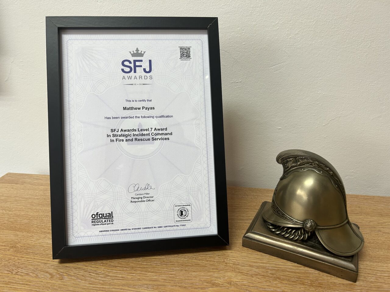 Deputy Chief Fire Officer Payas earns prestigious level 7 Strategic ...