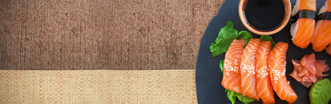 Fresh Sashimi, Pickled Ginger, Soya Sauce and Wasabi image