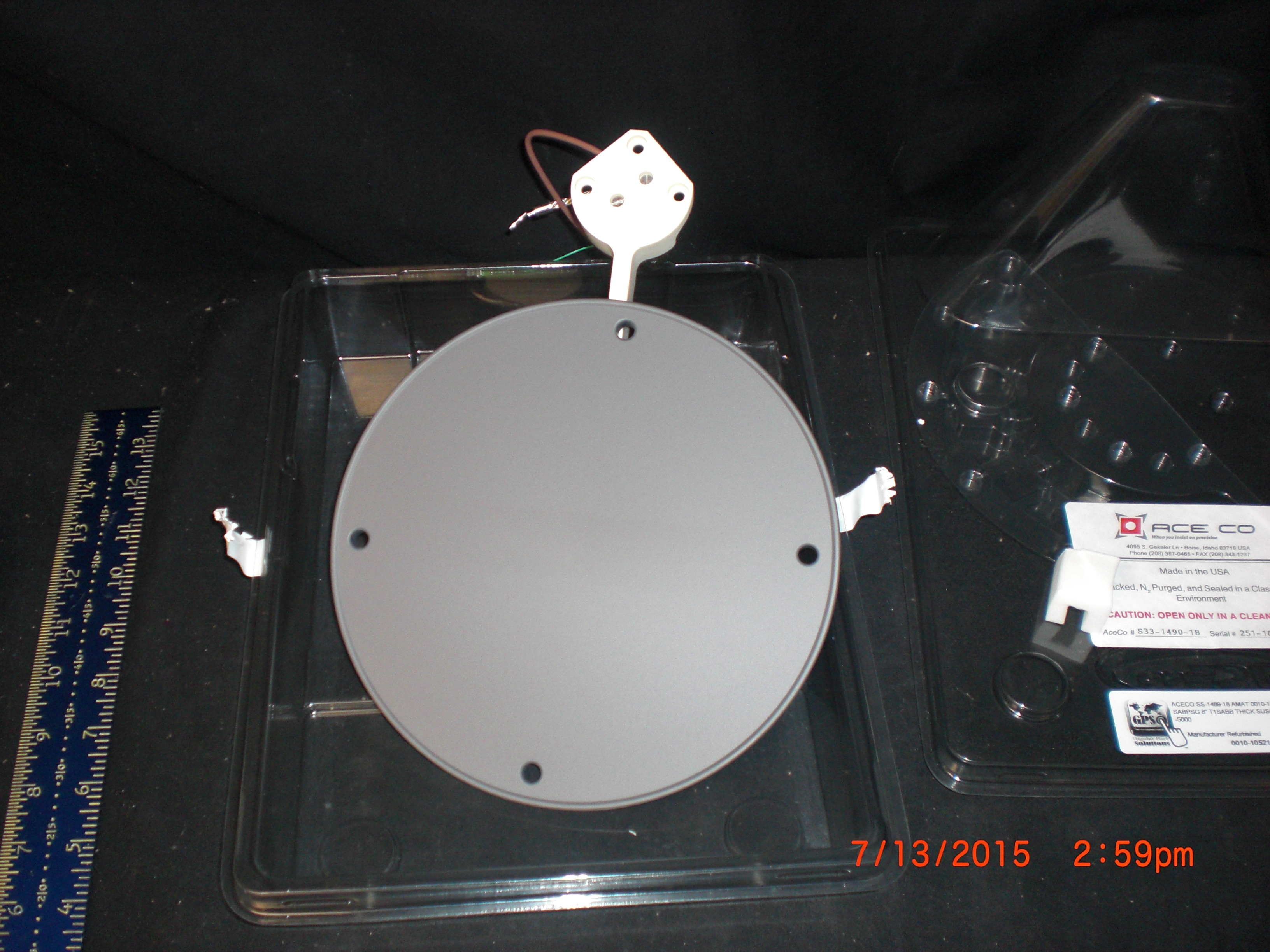OEM Part AMAT 0010-10521 SABPSG 8" T1SABB THICK SUSCEPTOR  AceCo SS-1489-18 
