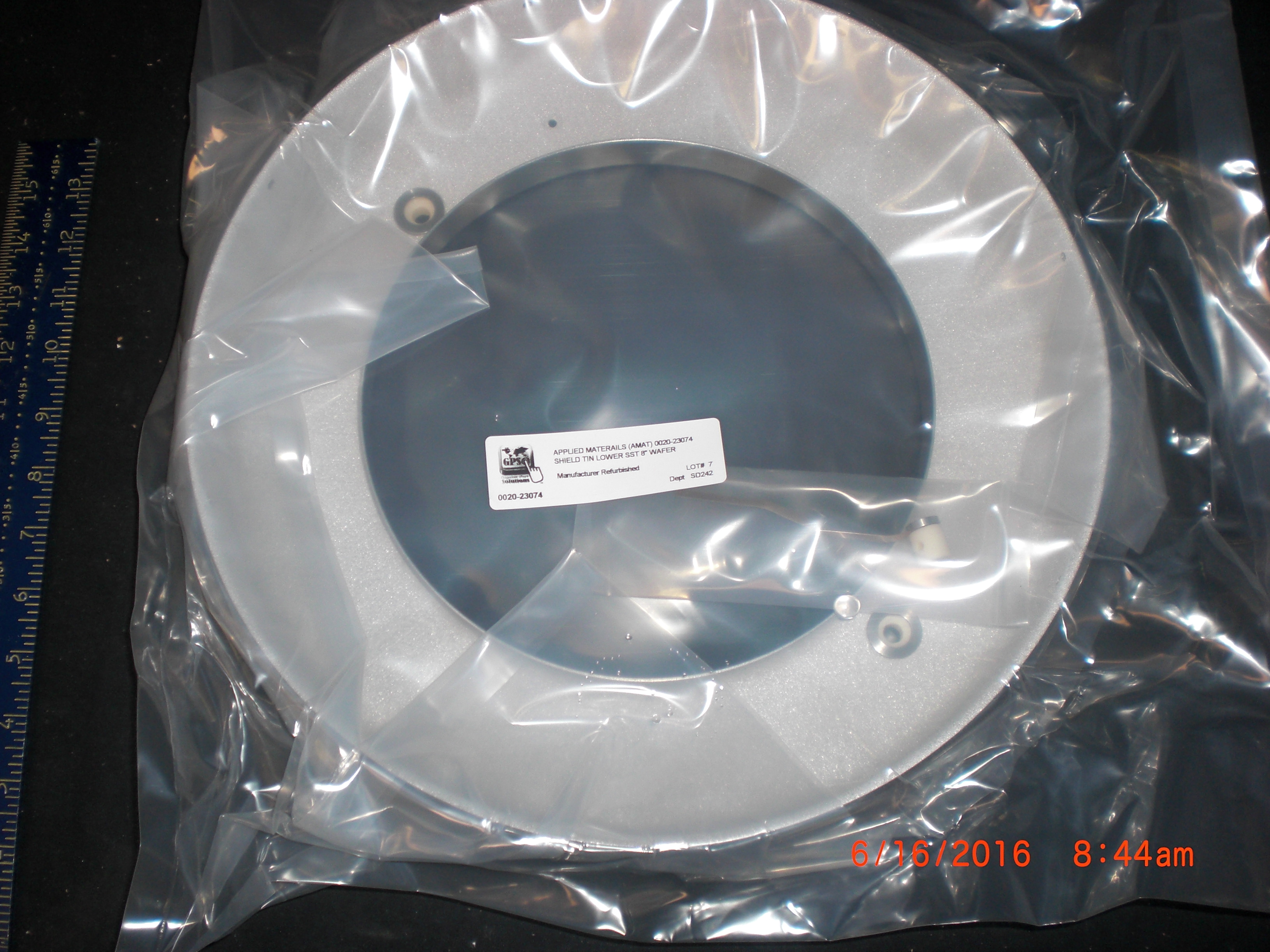 OEM Part (AMAT) 0020-23074 SHIELD TIN LOWER SST 8" WAFER 