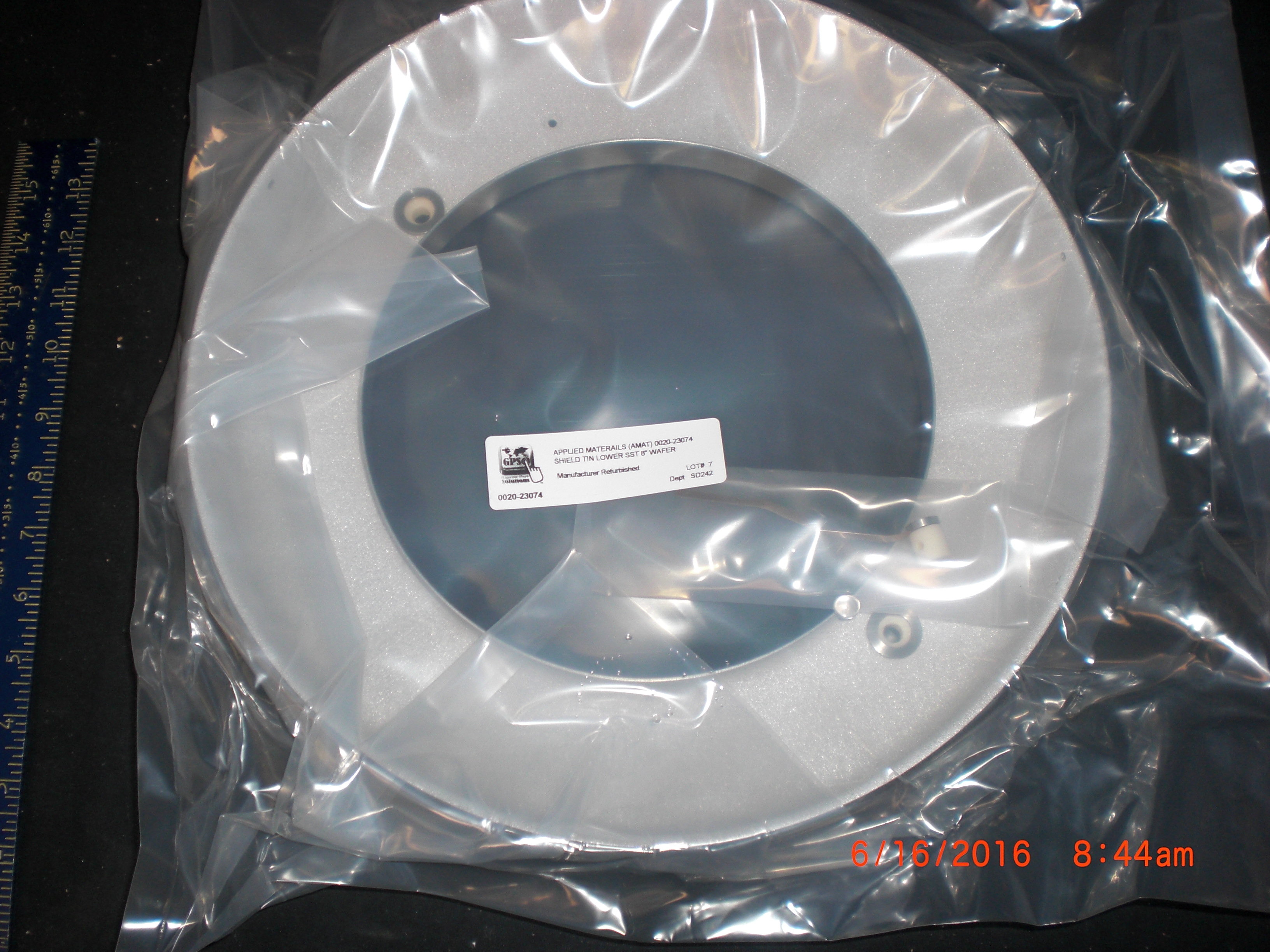 OEM Part Applied Materails (AMAT) 0020-23074 SHIELD TIN LOWER SST 8" WAFER 