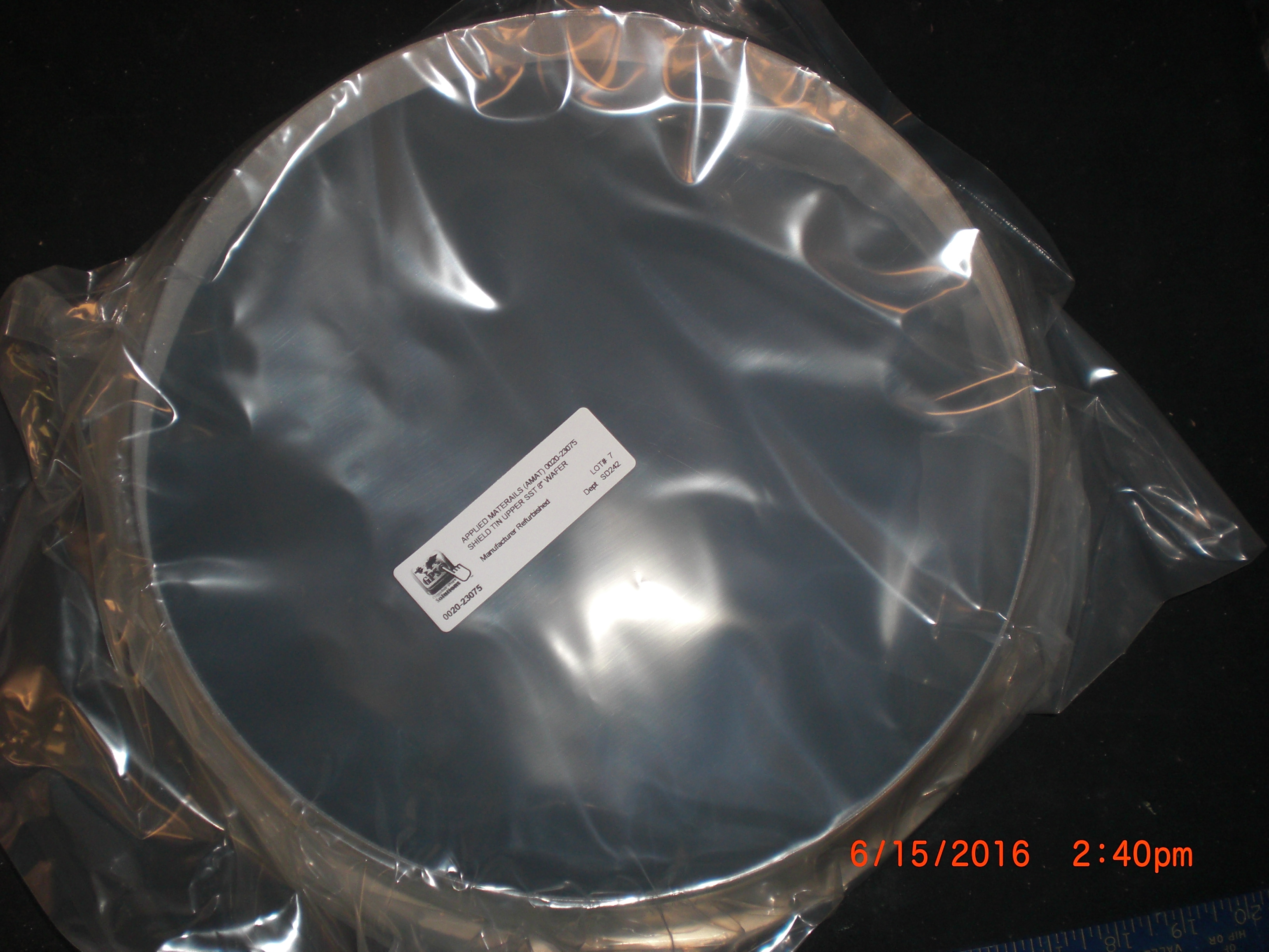 OEM Part Applied Materails (AMAT) 0020-23075 SHIELD TIN UPPER SST 8" WAFER