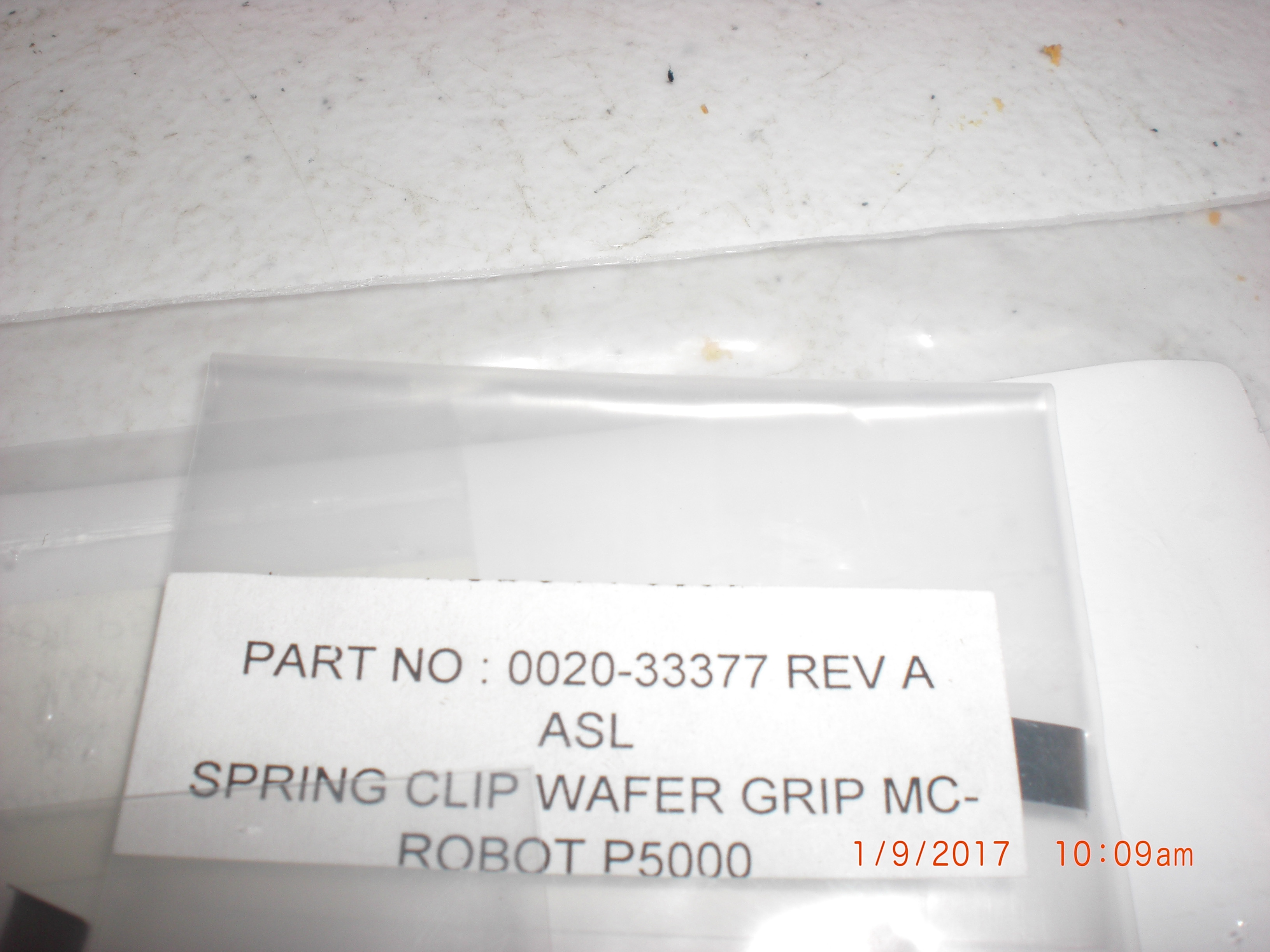 OEM Part Applied Materials (AMAT) 0020-33377 SPRING CLIP WAFER GRIP P5000 MC ROBOT