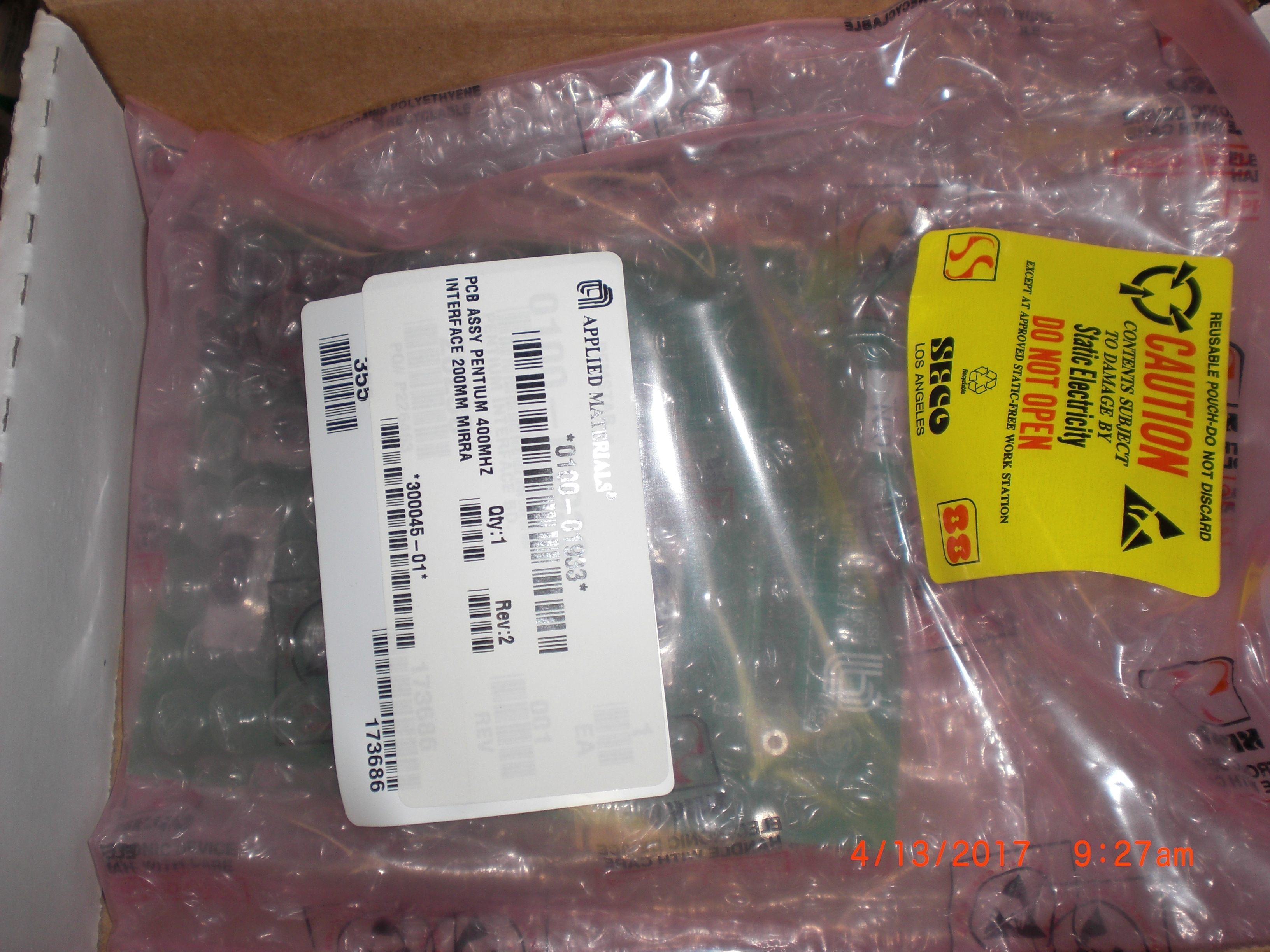 PCB  (AMAT) 0100-01933  Assy Pentium 400mhz interface 200mm Mirra