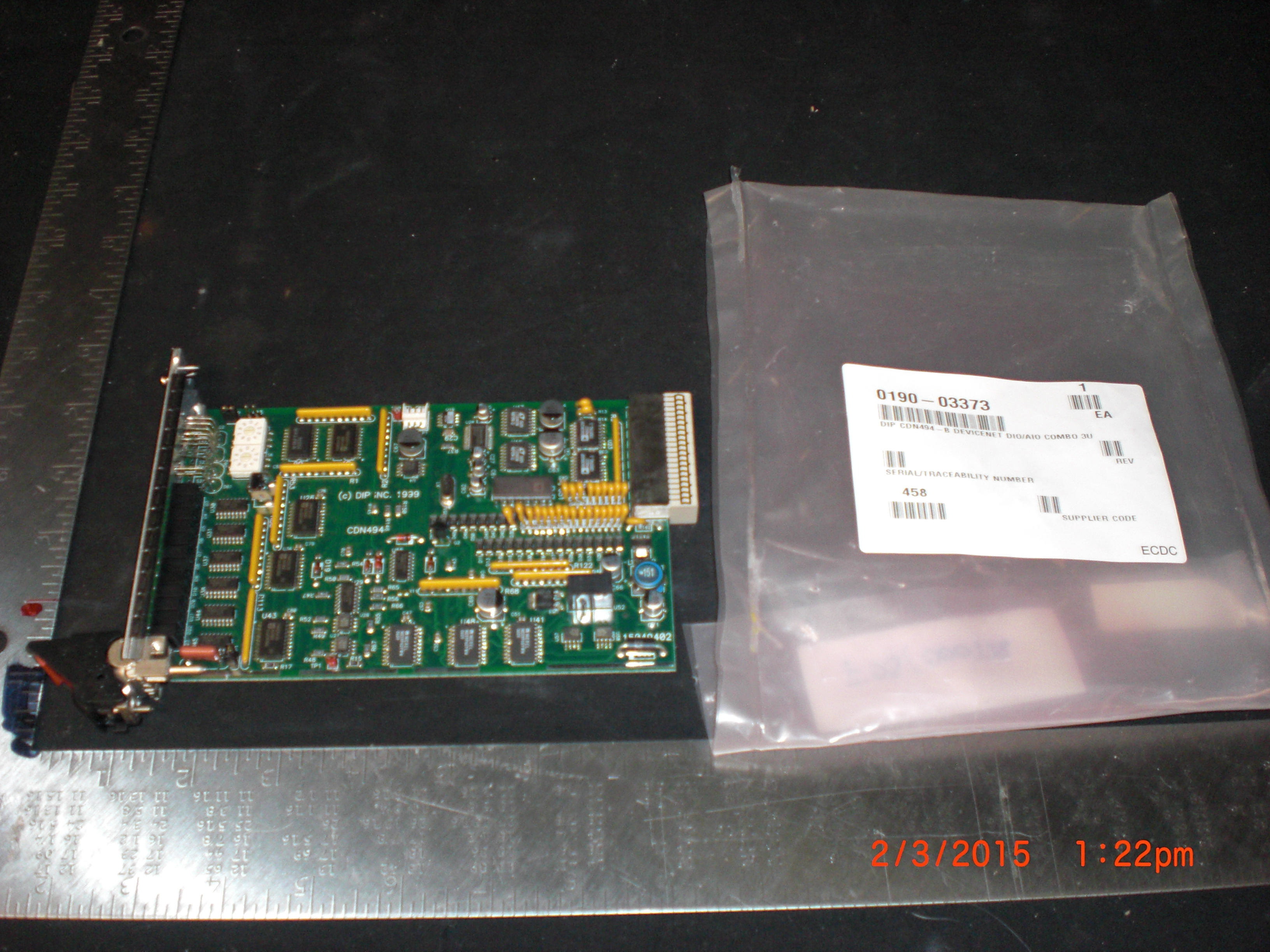 PCB DIP CDN494-B DEVICENet DIO/AIO COMBO 3U (AMAT) 0190-03373 