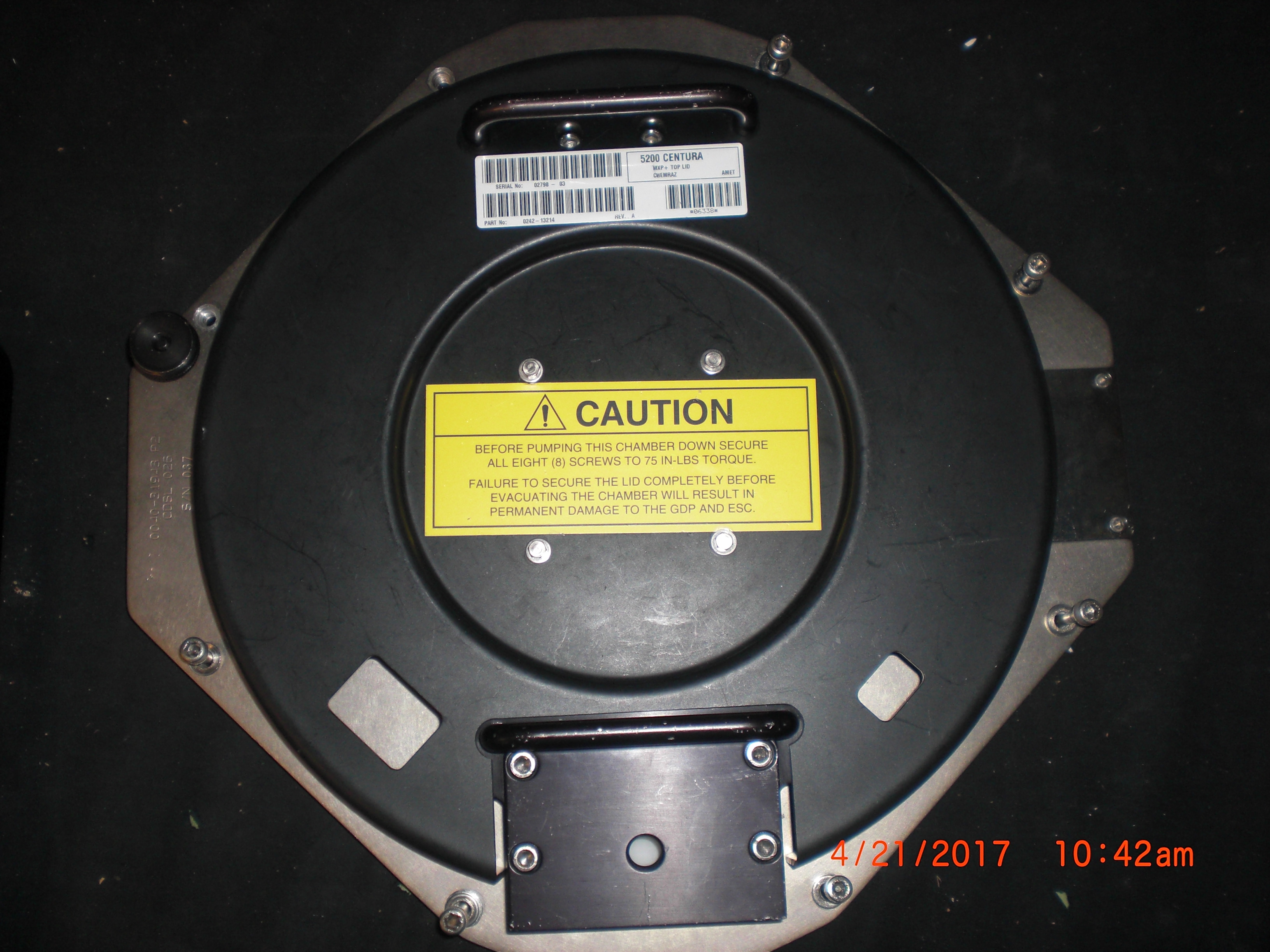 OEM Part Applied Materials (AMAT) 0242-13214 EMXP+/MXP+ OX,SCREW DOWN LID, COM