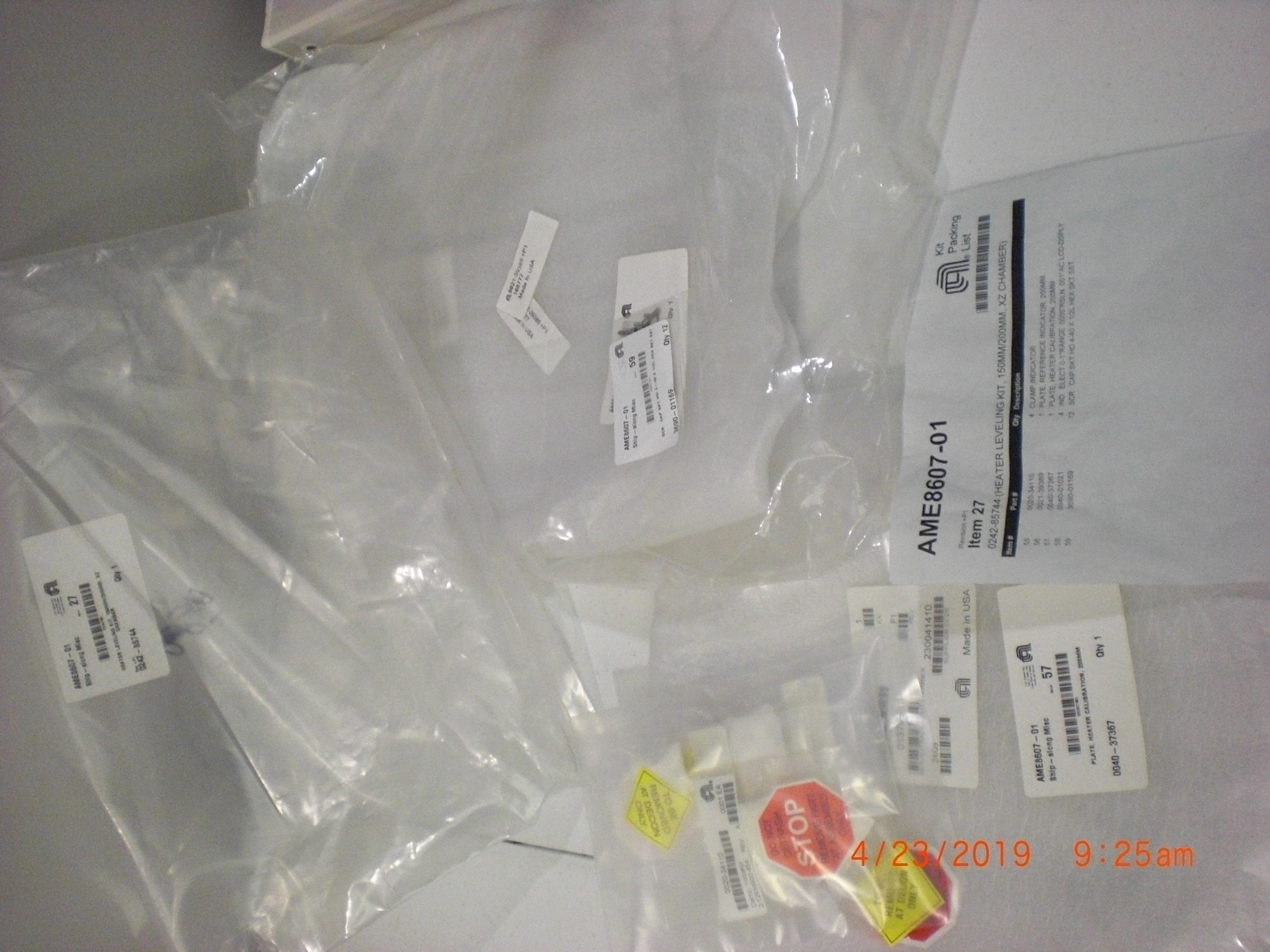 OEM Part Applied Materials (AMAT) 0242-85744 HEATER LEVELING KIT, 150MM/200MM, XZ