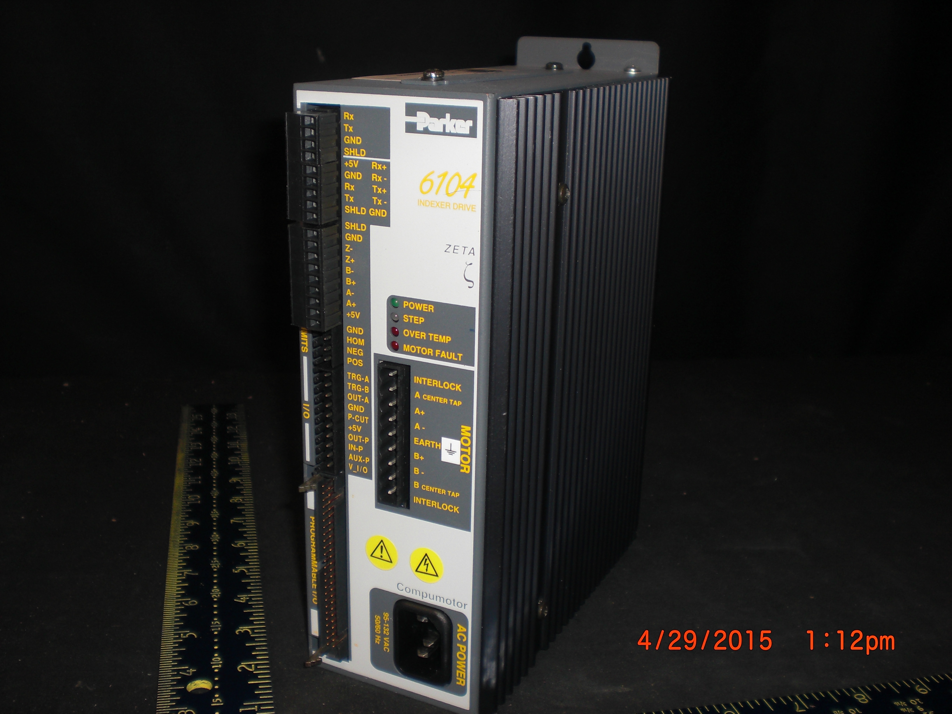 motor Controller PARKER AUTOMATION 03100600220  Compumotor 6104 Zeta Indexer Driver