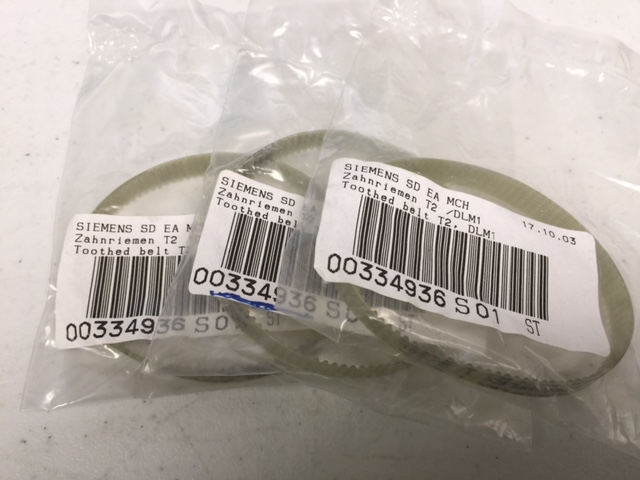 Belt  T2 DLM1 TOOTHED  (3 PKG) SIEMENS 0334936 S01 