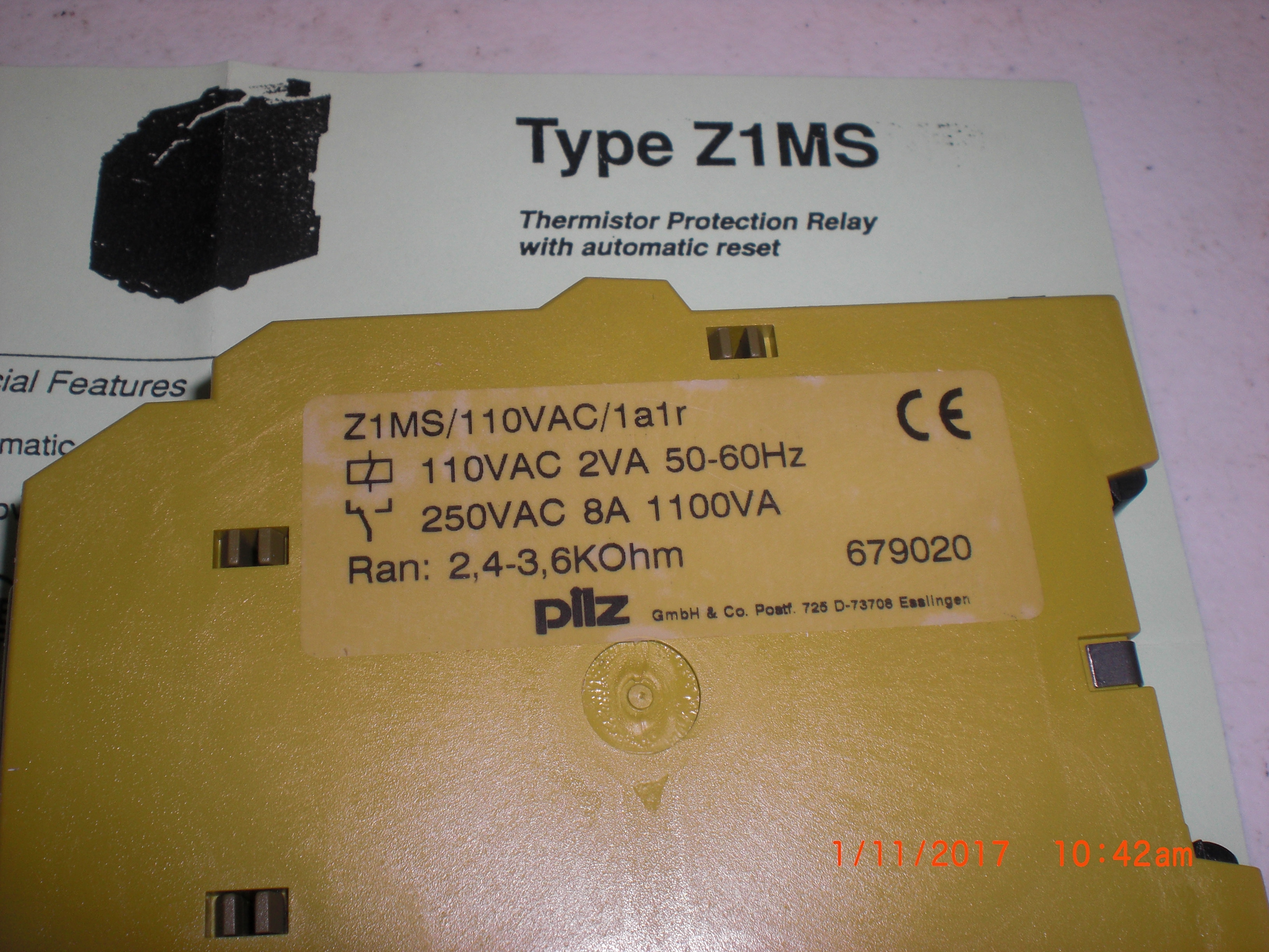 Relay THERMISTOR PROTECTION  AUTOPILZ Z1MS (AMAT) 1200-90158