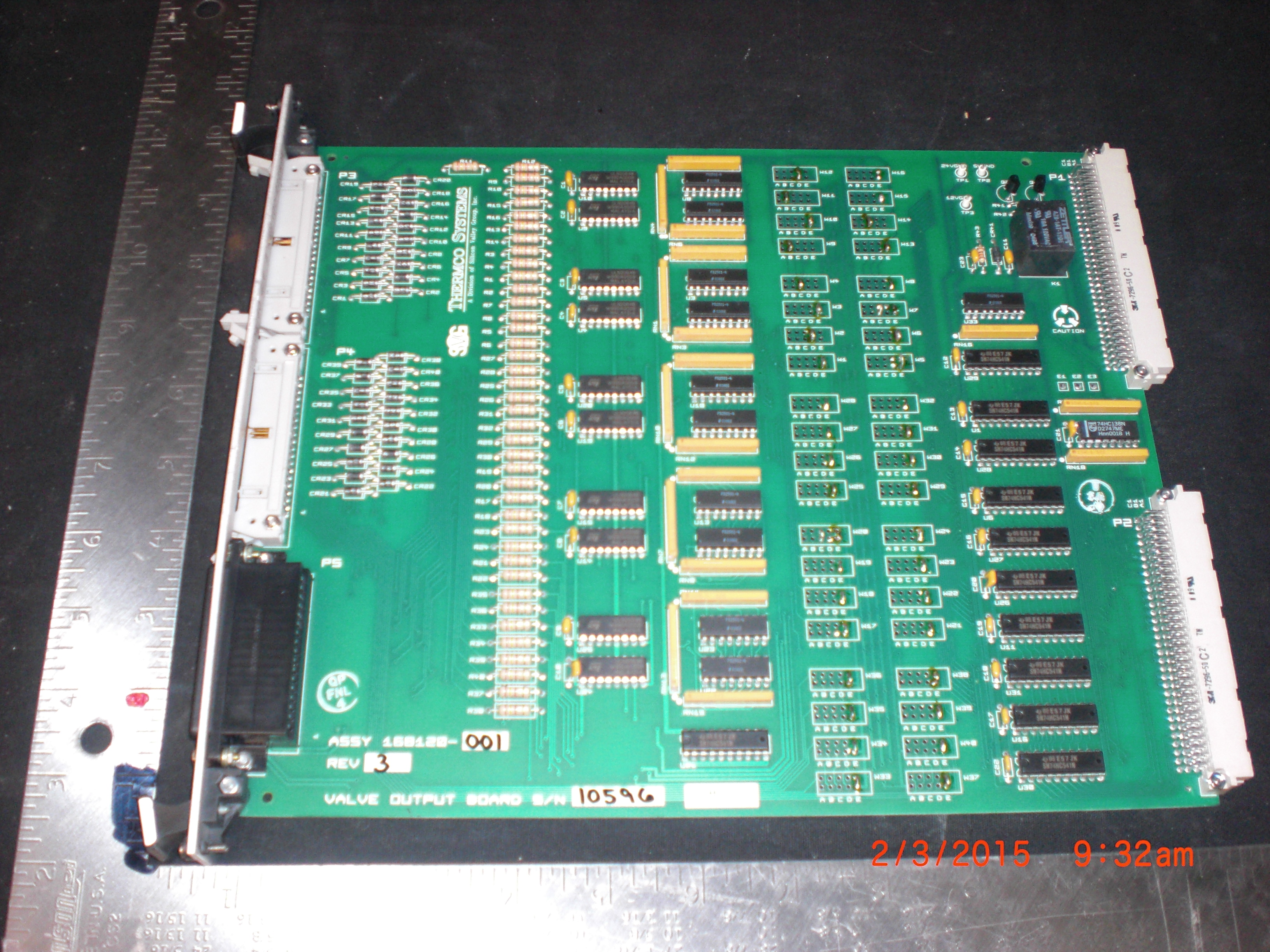 PCB VALVE OUTPUT -APL VME SVG THERMCO 168120-001 