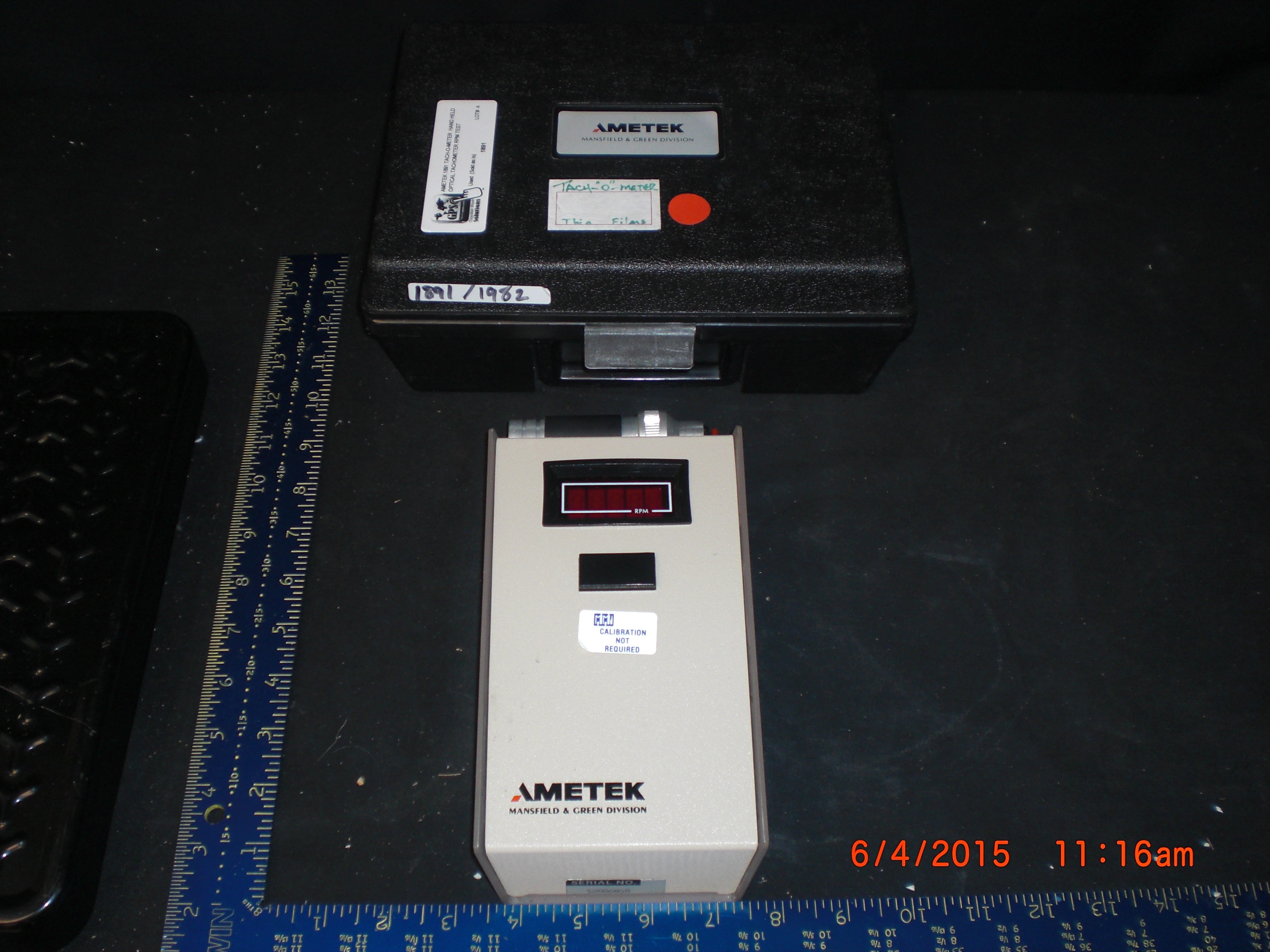 Tool AMETEK 1891 Tach-o-meter  hand held optical tachometer RPM test 