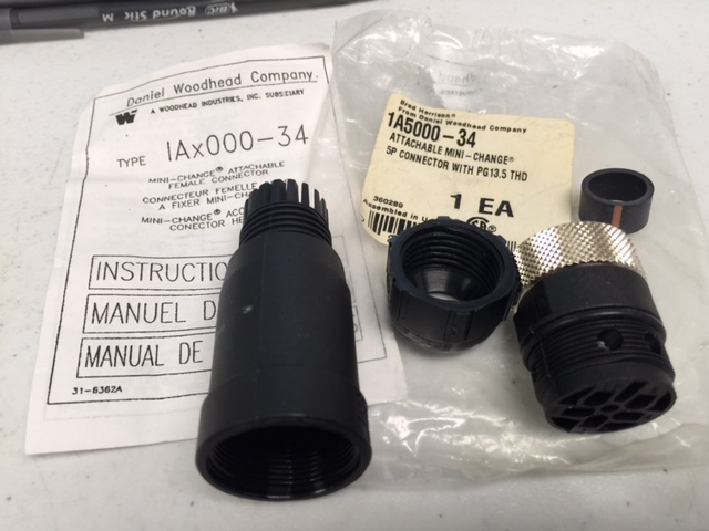 Connector  MINI-CHANGE PG13.5 THD, 1AX000-34 (5 PKG) DANIEL WOODLAND CO. 1A5000-34 