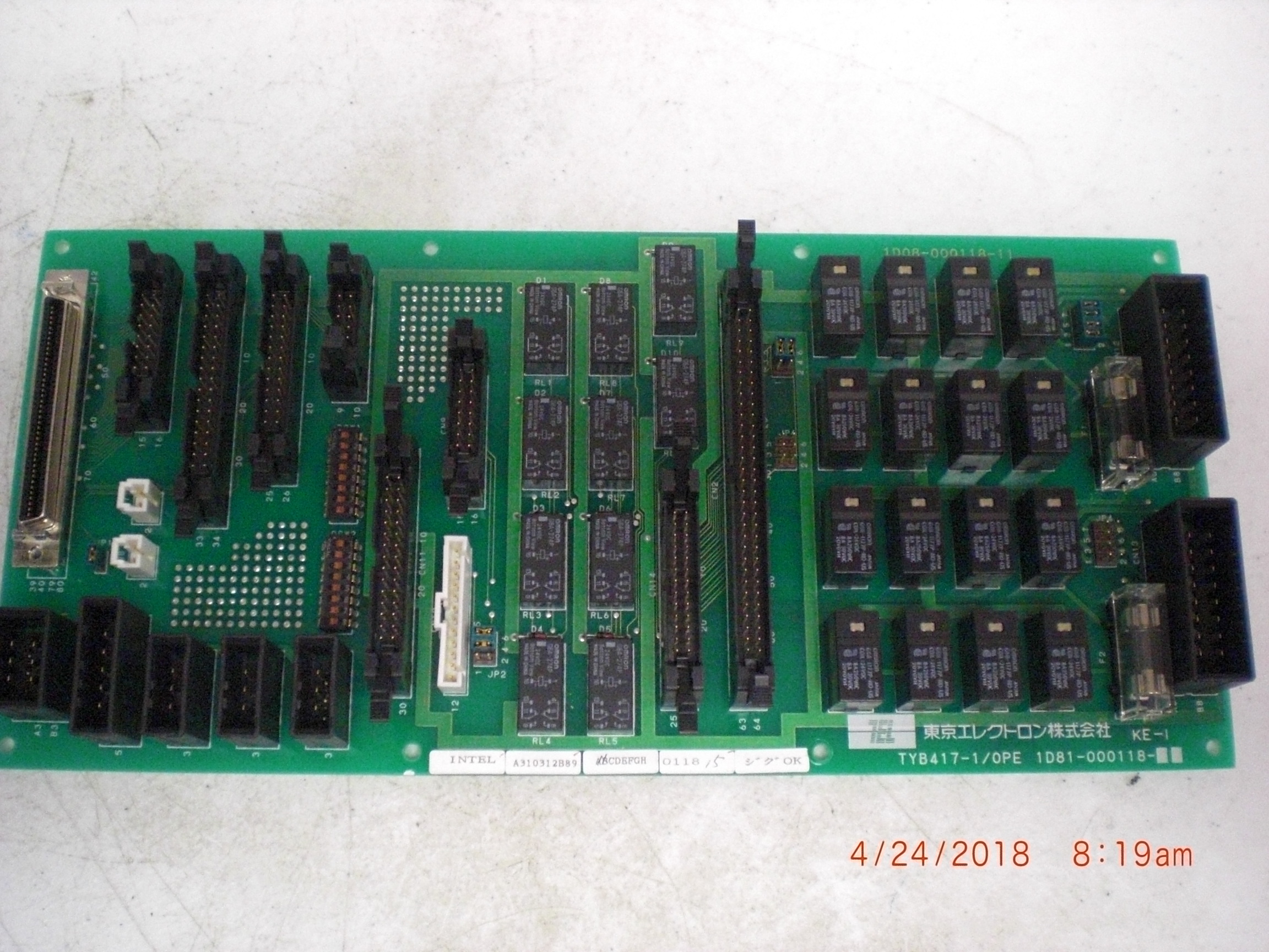 PCB TOKYO ELECTRON (TEL) 1D81-000118 TYB417-1/OPE