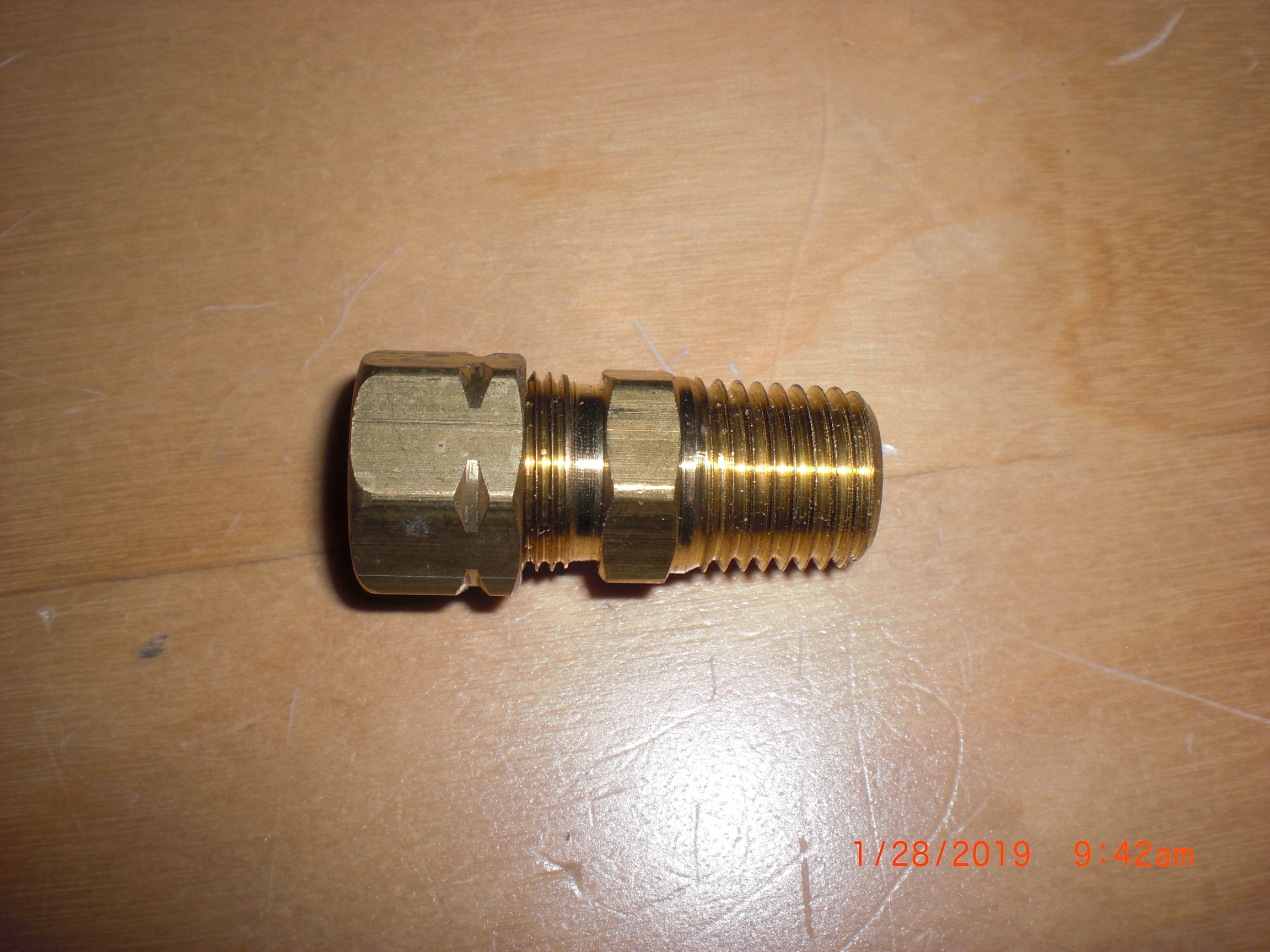 Fitting PARKER 1PZP4 Brass Male Adapter 1/2Tx1/4mpt