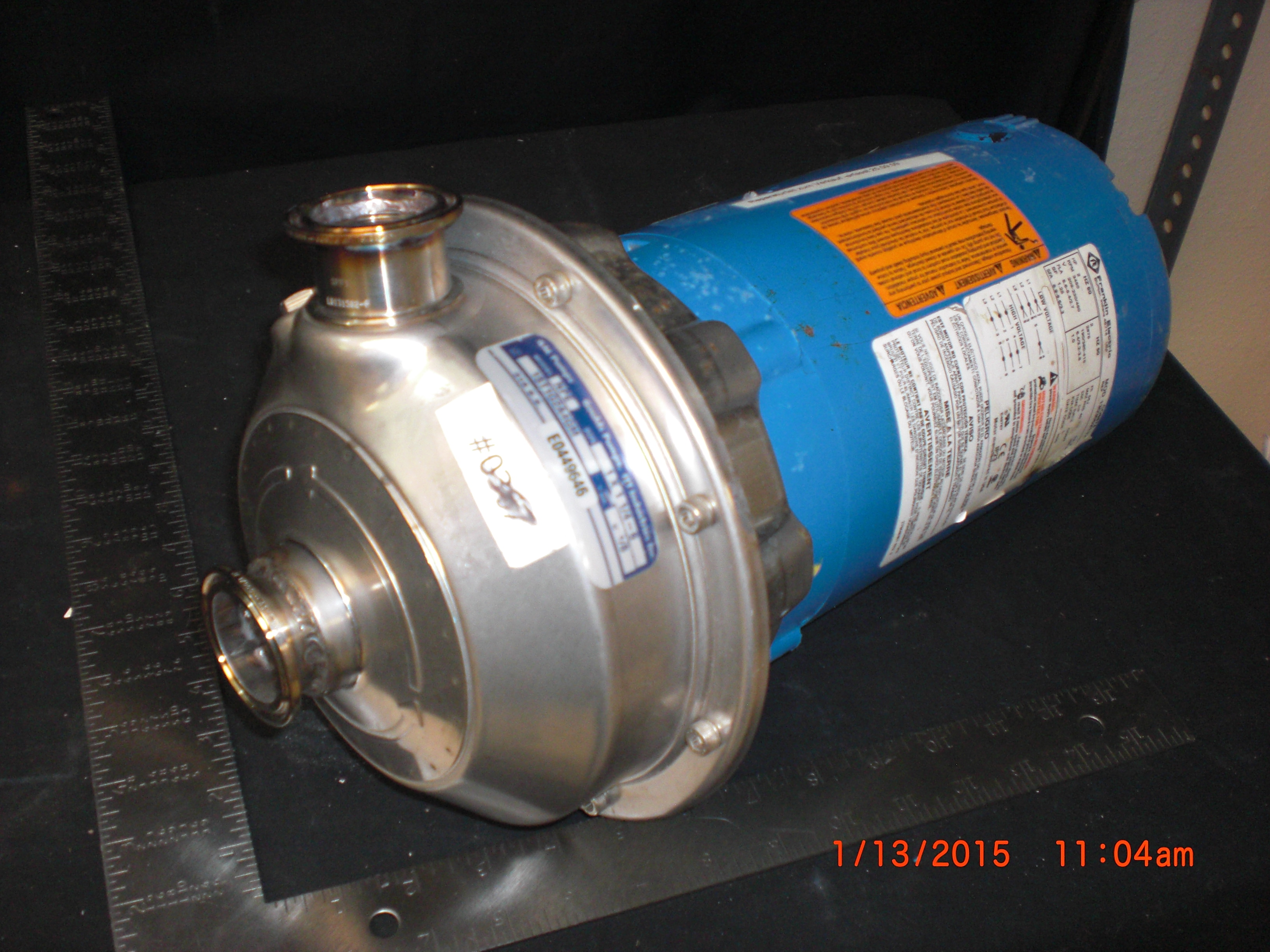 Pump 316L SS Pump with motor Franklin Electric 2Hp 3450RPM   GOULD PUMP 1ST1G2A4GM