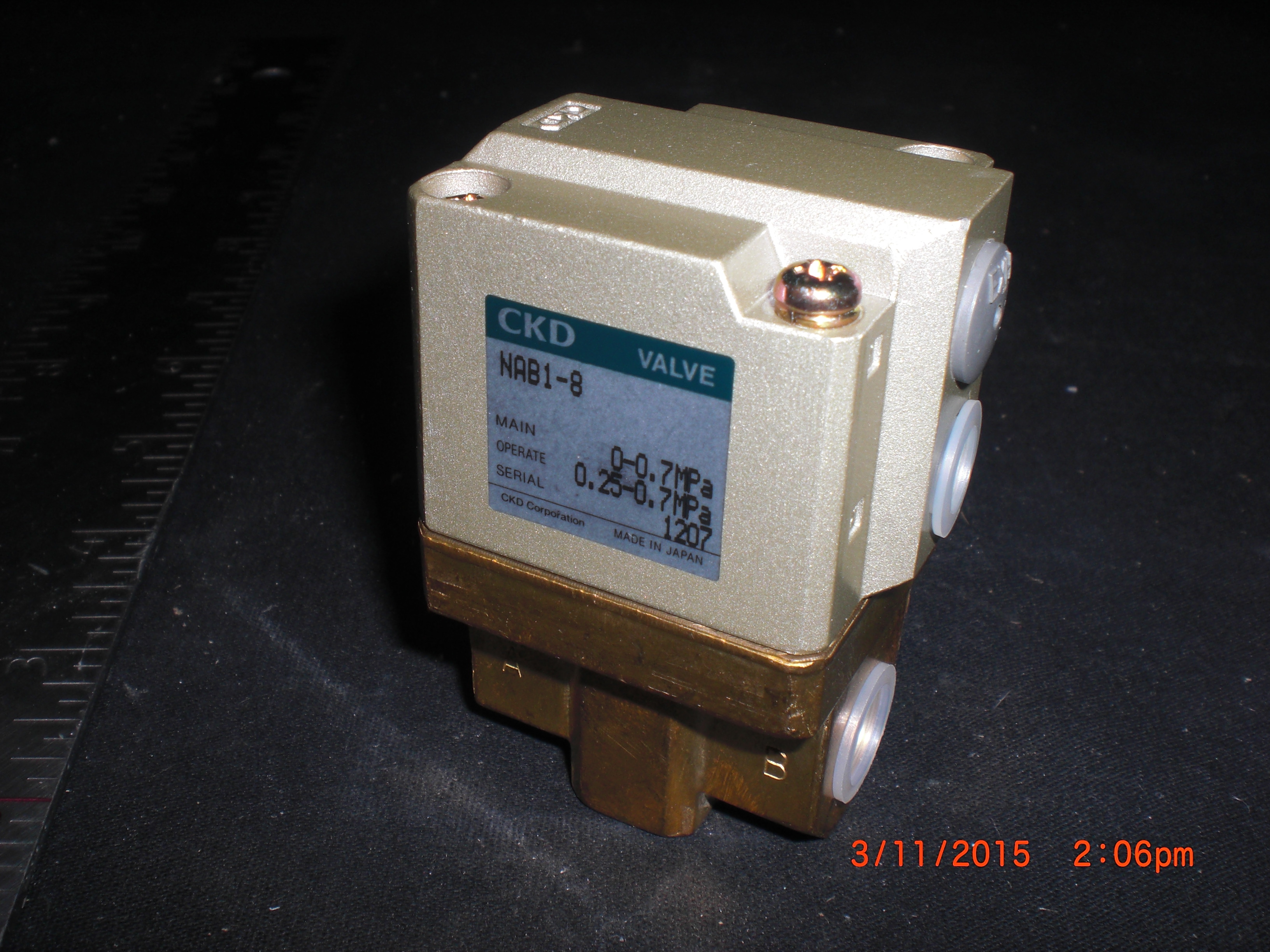 Valve  PNEUMATIC  CKD NAB1-8 NC  (DNS) 2-39-47488 