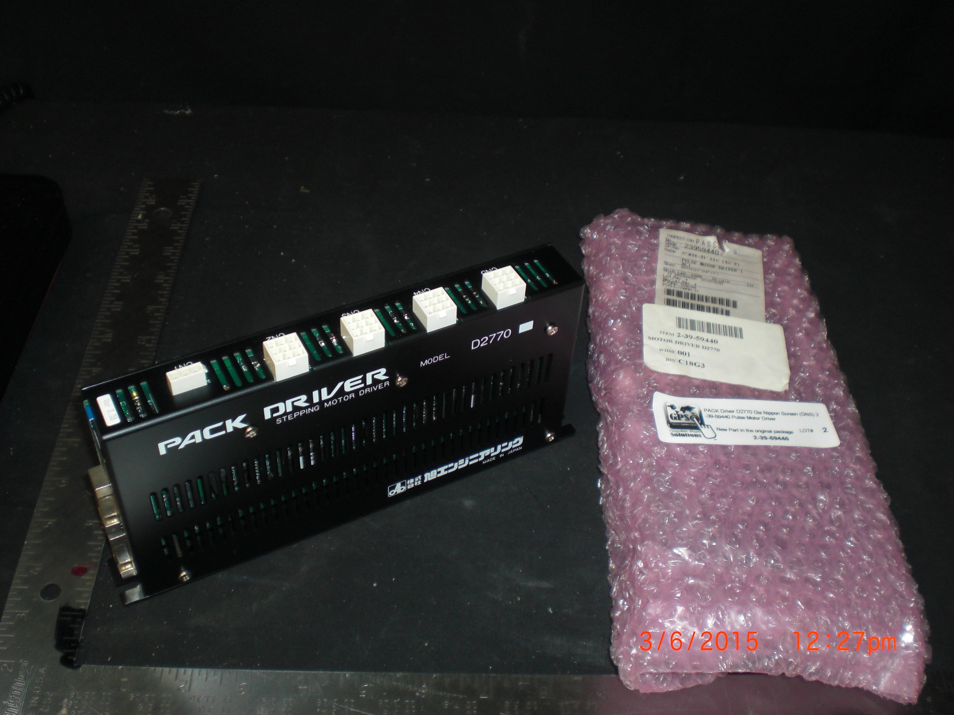 motor Controller PACK Driver D2770 Dia Nippon Screen (DNS) 2-39-59440 Pulse Motor Driver 