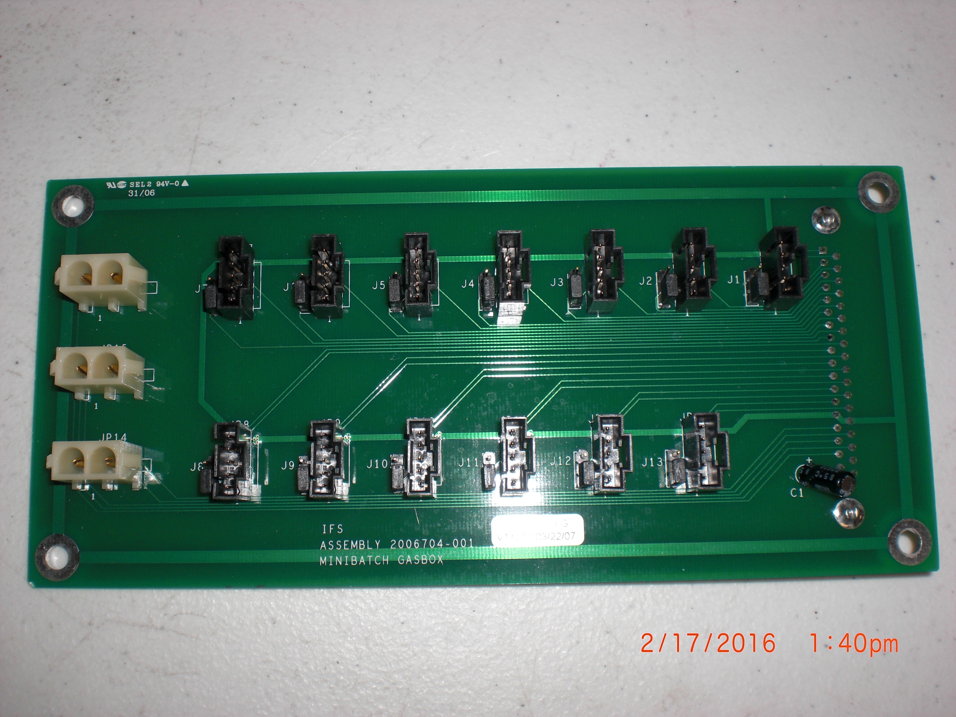PCB minibatch gasbox IFS 2006704-001 