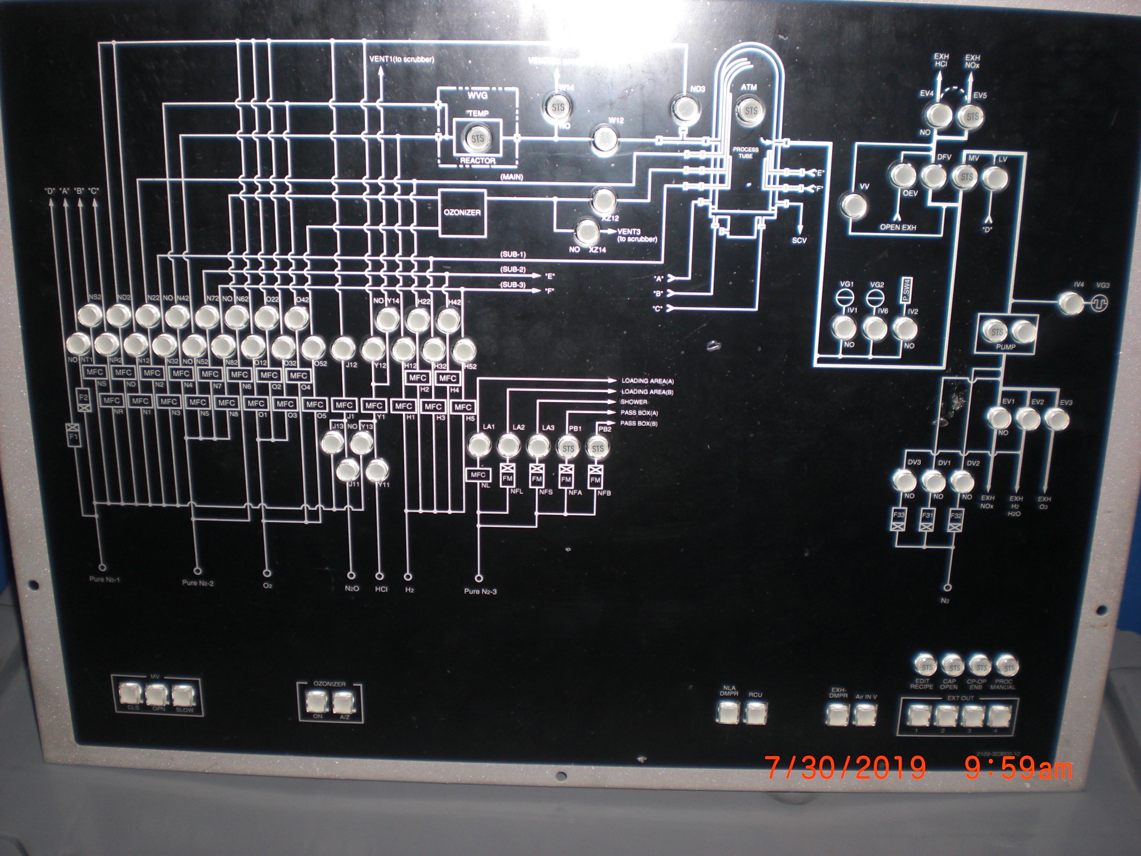 PCB TOKYO ELECTRON (TEL) 2187356012 Gas Management Panel 