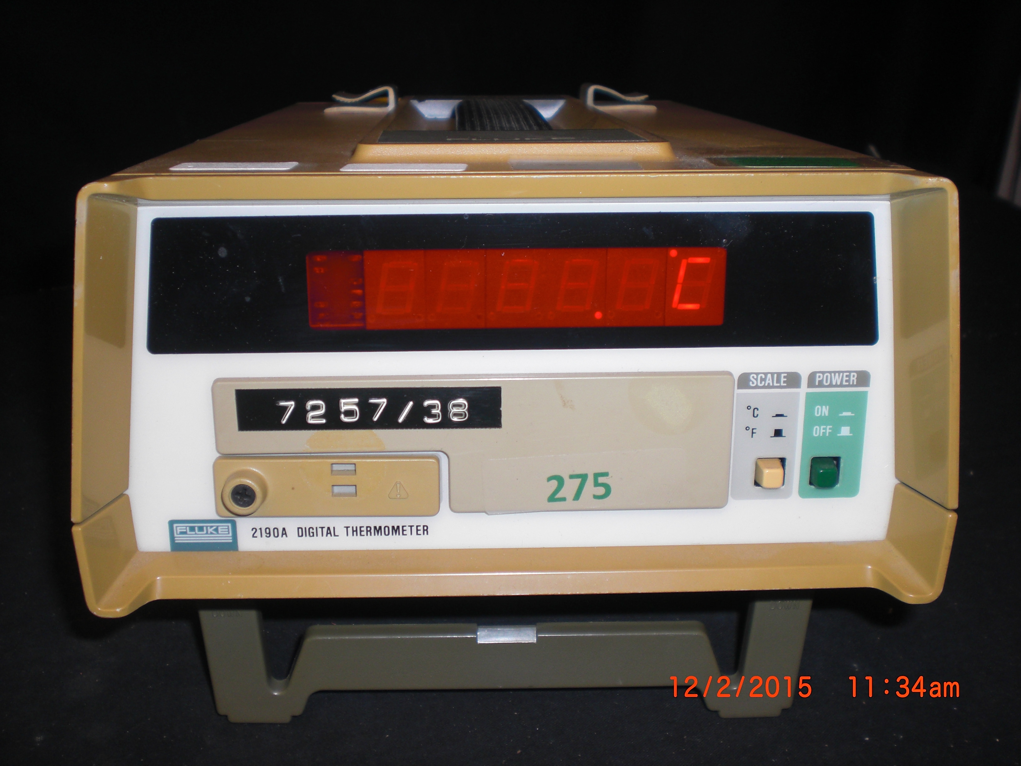Instrument FLUKE 2190A Digital Thermometer w/o power cord