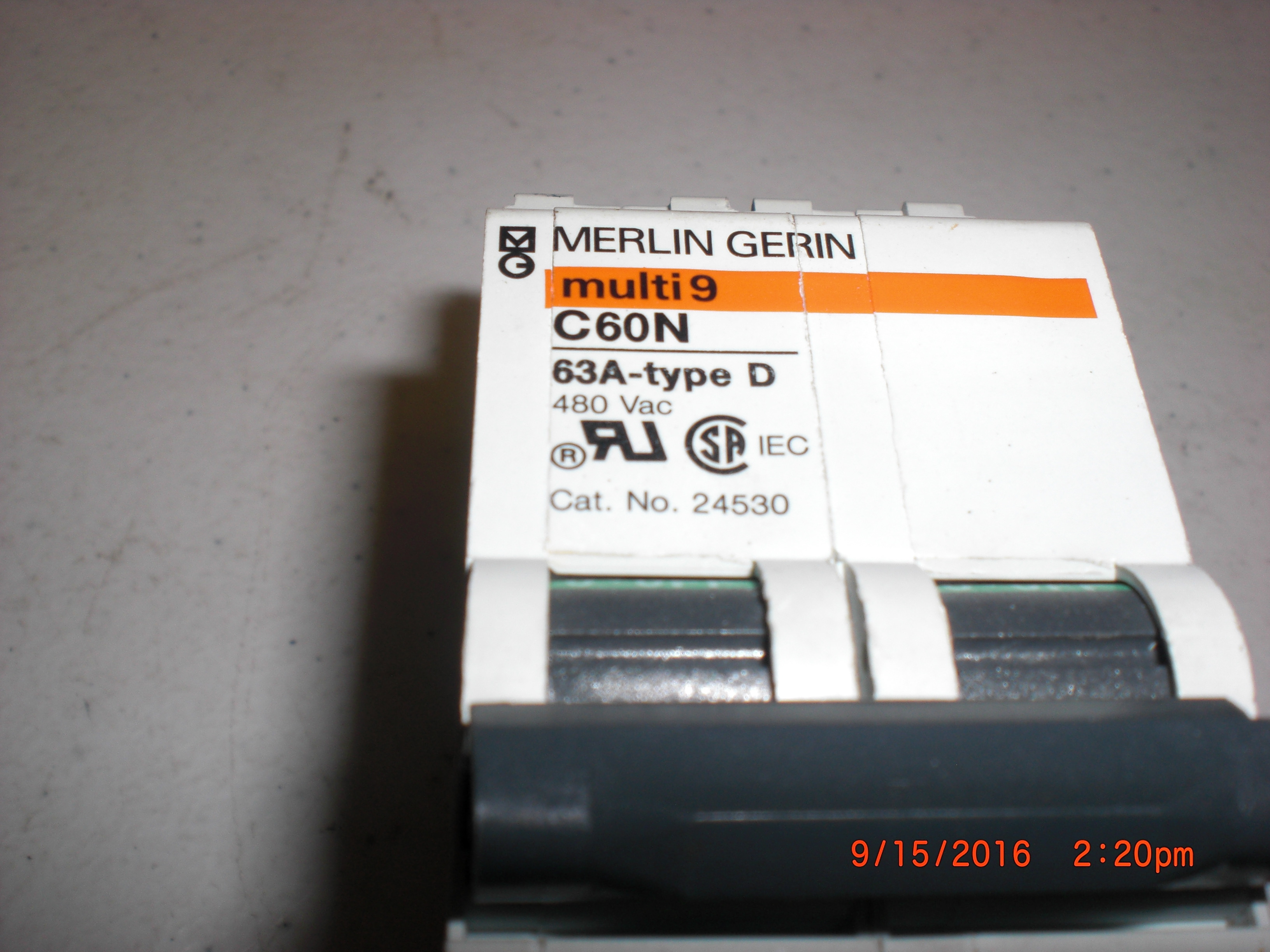 Electrical MERLIN GERIN 24530 Circuit Breaker C60N 63A Type D Square D ...
