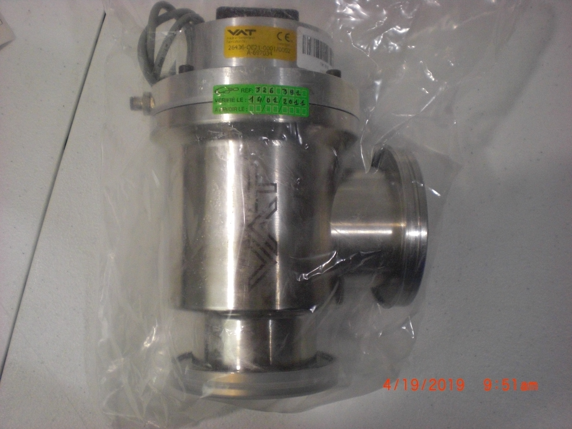 Valve VAT 26436-OE21-0001/0002 Bellows vacuum ISO 63