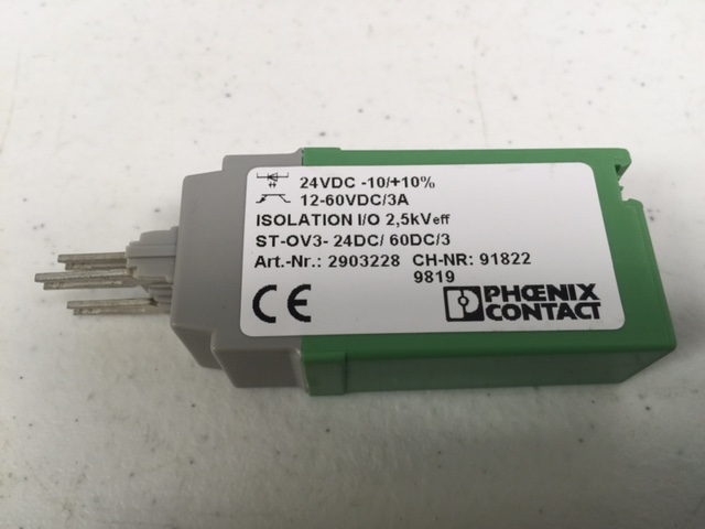 Clamp PHOENIX  CONTACT 2903228 ST-OV3- 24DC/ 60DC/3 PLUGGABLE POWER OPTOCOUPLER