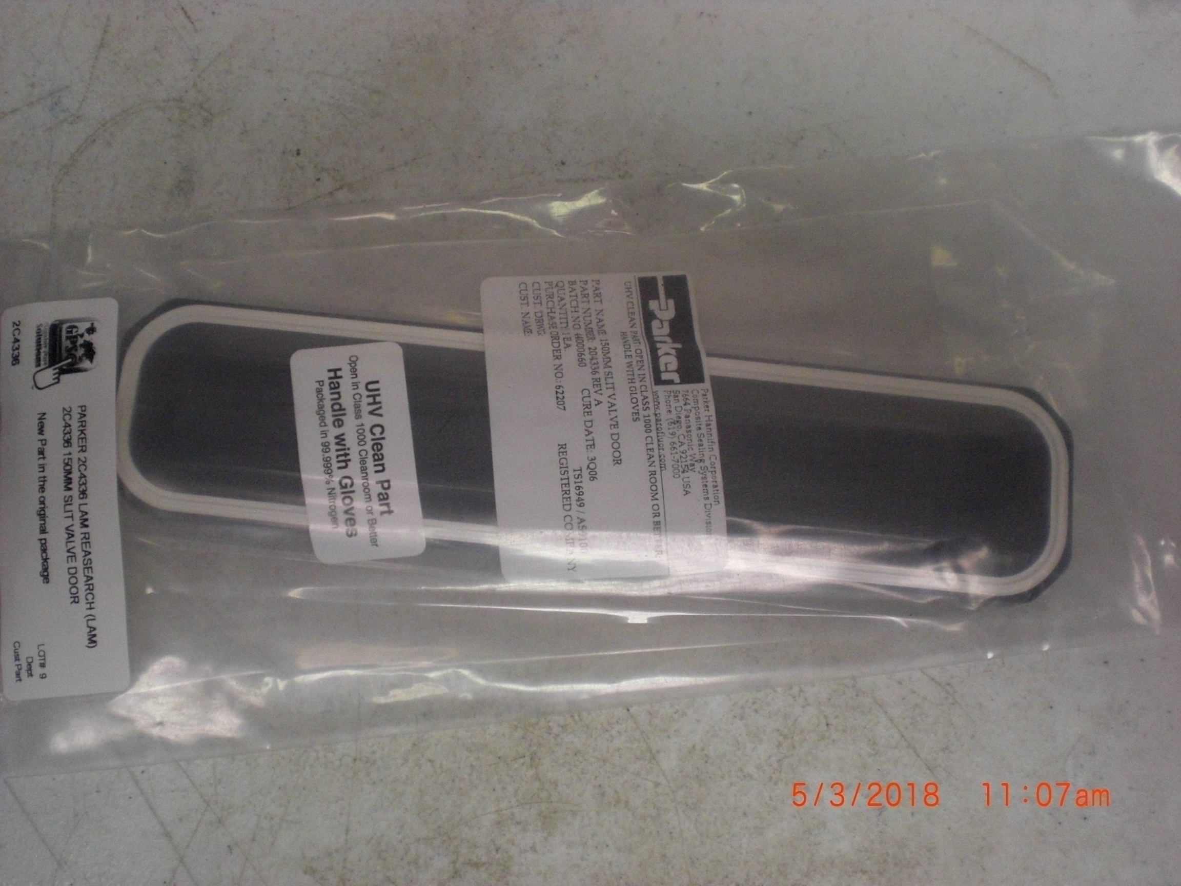 Valve PARKER 2C4336 LAM Reasearch (LAM) 2C4336 150mm slit valve door