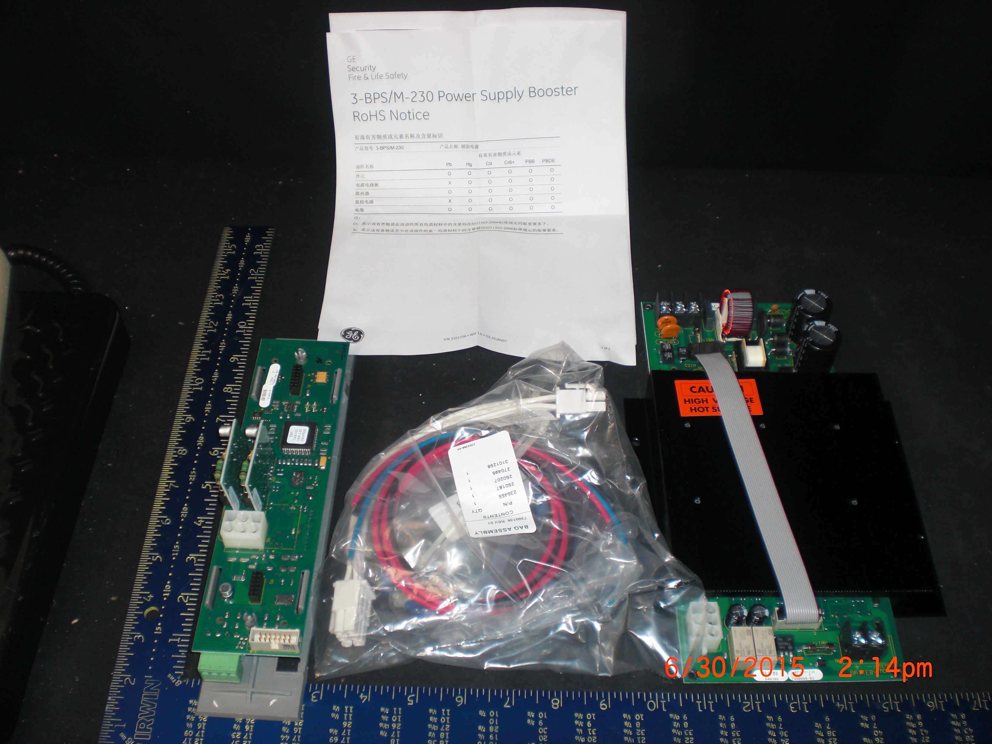 Power Supply  GE 3-BPS/M-230 Kit Power Supply Booster EST3 Multiplexed Fire Alarm System