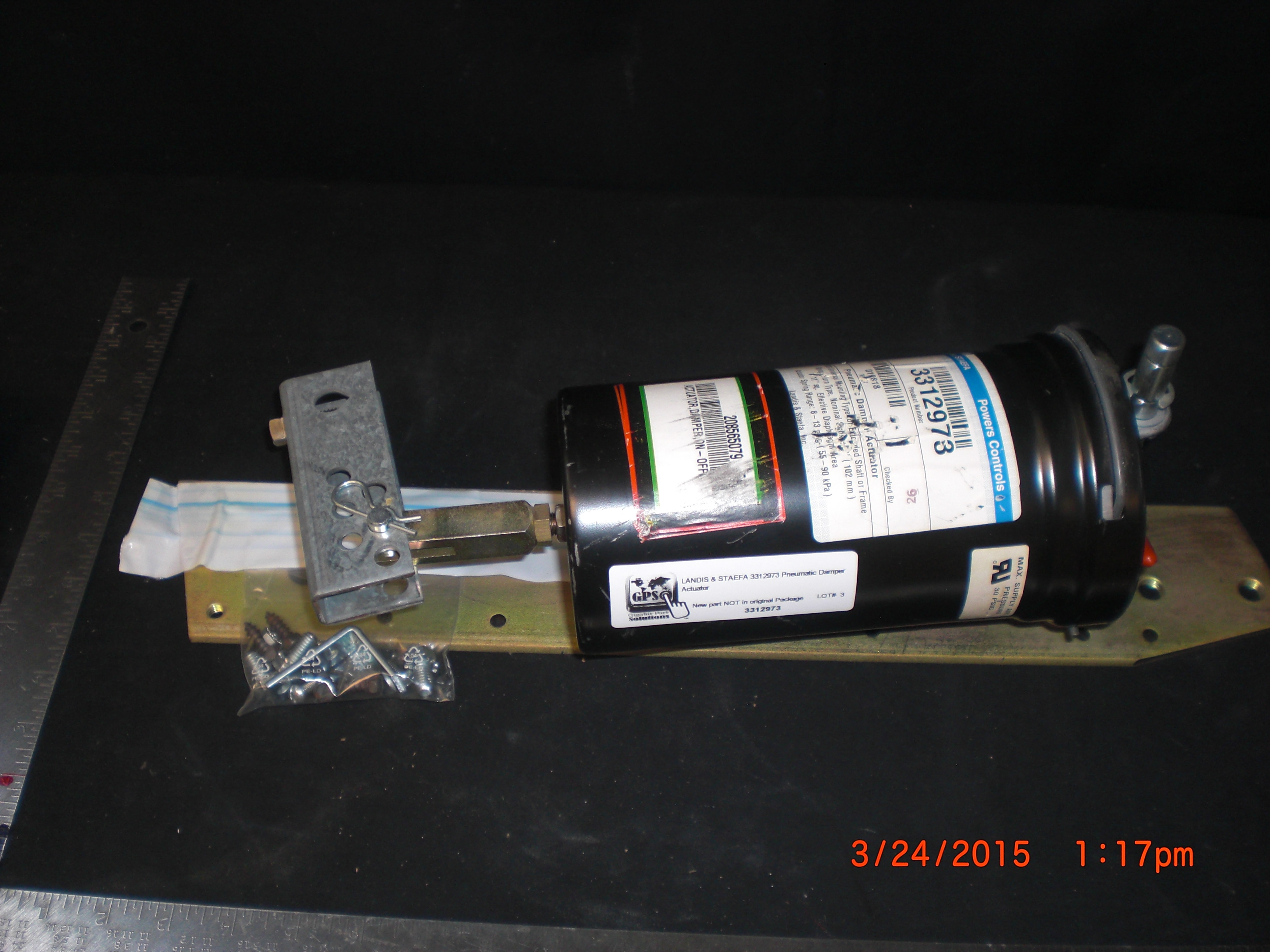 Actuator Pneumatic Fire Damper  LANDIS & STAEFA 3312973 