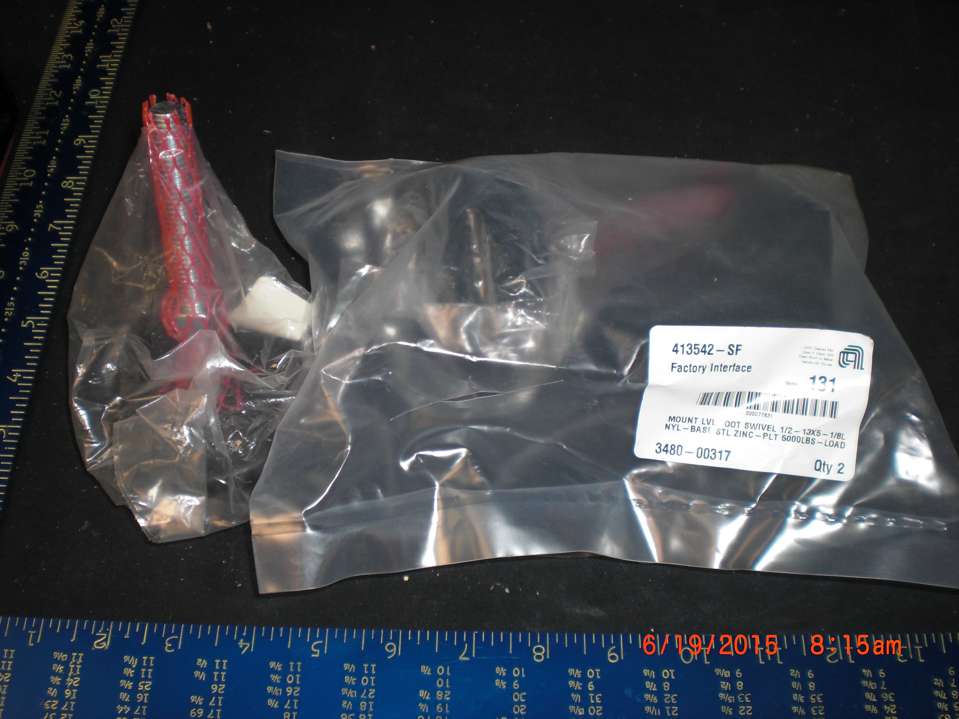 Hardware Leveling Foot Swivel PKG 2   SS 1/2-13X5-1/8L (AMAT) 3480-00317  