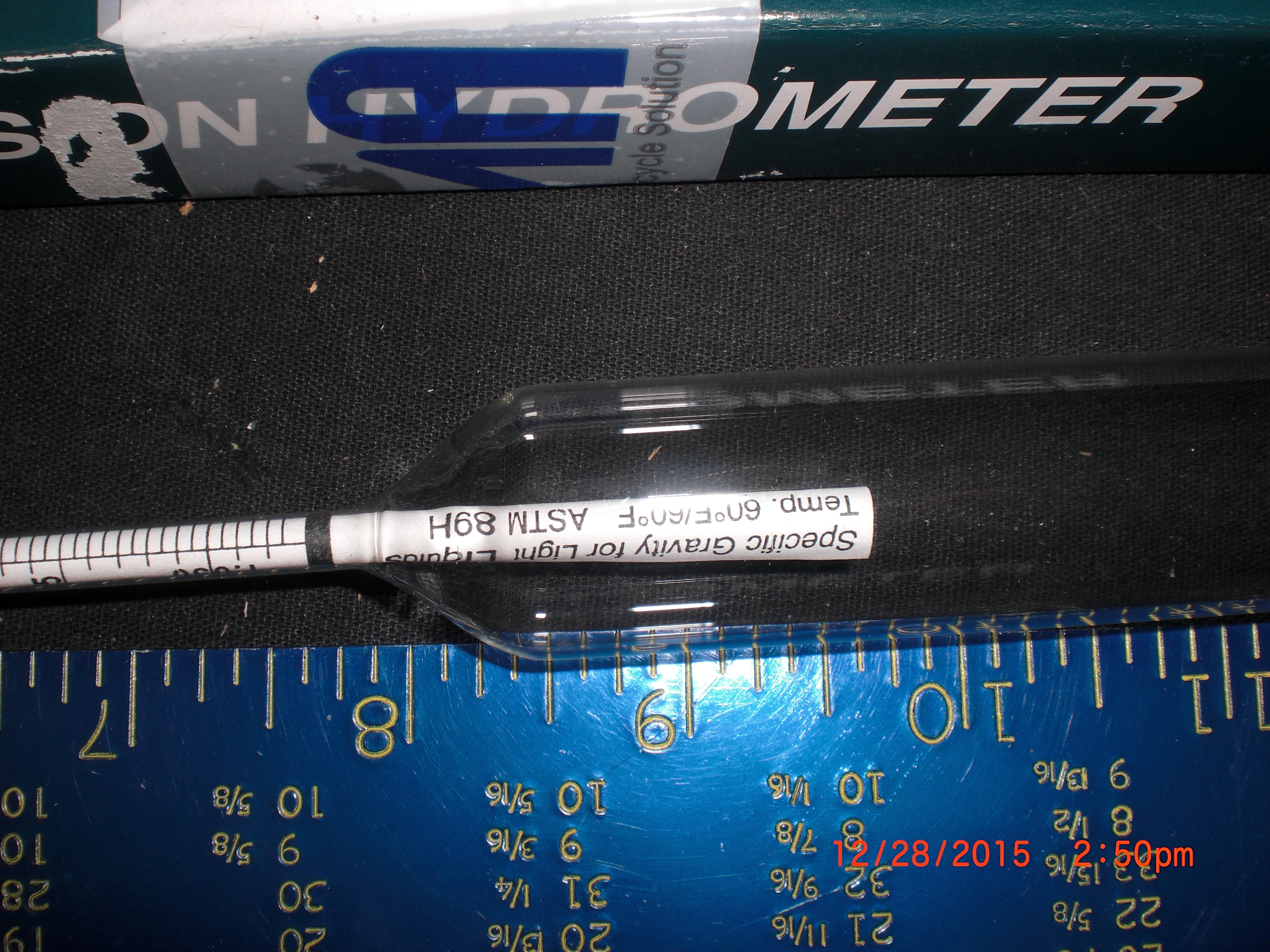 Instrument Specific Gravity ASTM Hydrometer 1.000 to 1.050 VWR 35123